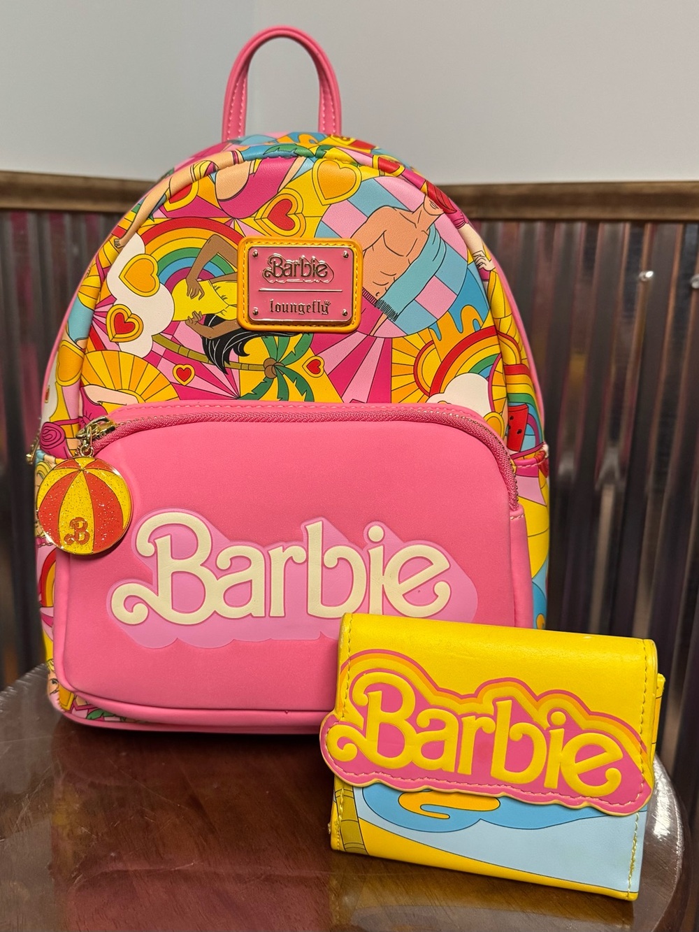 Loungefly Barbie Fun in the Sun Mini Backpack with Matching Wallet